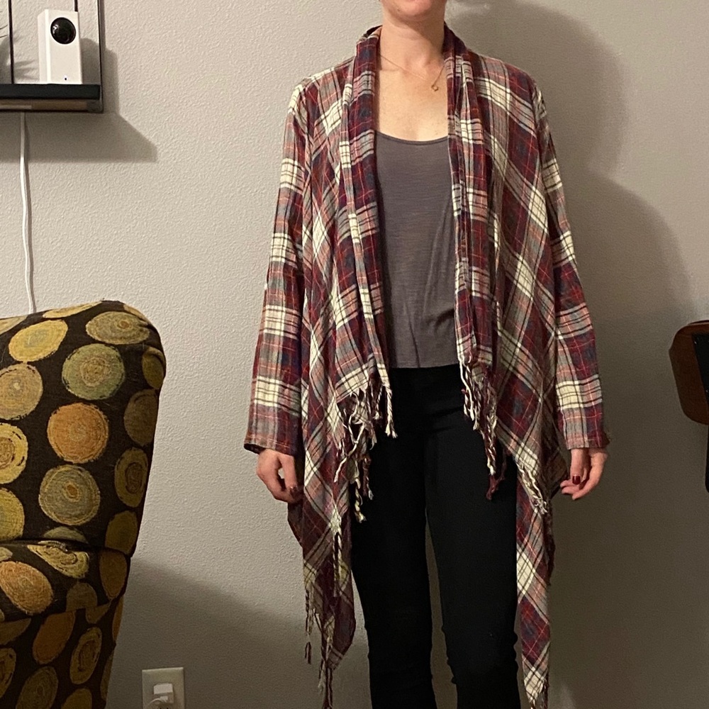 Flannel cardigan